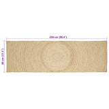 Area Rugs White 80 x 250 cm Jute 42010716