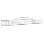 Arched Gabion Baskets 6 pcs 400x30x40/60 cm Galvanised Iron 3146831