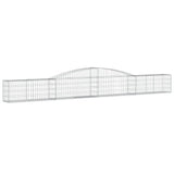 Arched Gabion Baskets 6 pcs 400x30x40/60 cm Galvanised Iron 3146831