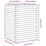 Garden Planter White 50x50x72 cm Solid Wood Pine 3282610