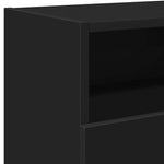 TV Cabinet with LED Lights Black 120x30x50 cm 804302