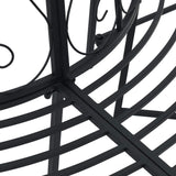 Tree Bench 4-Seater 160 x 80 x 89 cm Steel Black Half-round 42029500