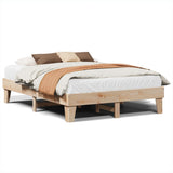Bed Frame without Mattress 150x200 cm King Size Solid Wood Pine 855352