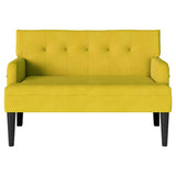 Chesterfield Bench Yellow 112 x 65.5 x 75 cm Velvet 42019292