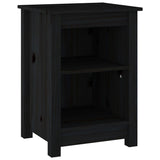 Bedside Cabinets 2 pcs Black 40x35x55 cm Solid Wood Pine 820965