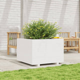 Garden Planter White 70x70x49.5 cm Solid Wood Pine 847364