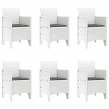 Garden Dining Set 7 pcs White Polypropylene 3378725