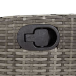 9 Piece Garden Dining Set with Cushions Grey Poly Rattan 3212493