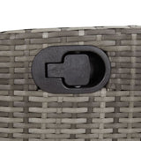 9 Piece Garden Dining Set with Cushions Grey Poly Rattan 3212493