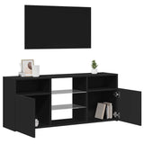 TV Cabinet with LED Lights Black 120x30x50 cm 804302