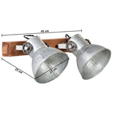 Industrial Wall Lamp Silver 45x25 cm E27 320503