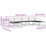 Outdoor Sofa Set 6 pcs Natural Solid Acacia Wood 3382772