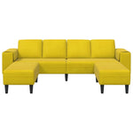 Sofa Set 3 pcs Yellow Velvet 3335128