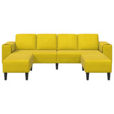 Sofa Set 3 pcs Yellow Velvet 3335128