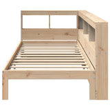 Bookcase Bed without Mattress 75x190 cm Small Single Solid Wood Pine 3324406