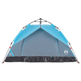 Camping Tent Dome 3-Person Blue Quick Release 4004194