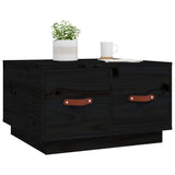 Coffee Table Black 60x53x35 cm Solid Wood Pine 820970
