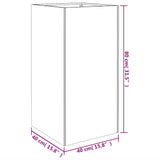 Planter 40x40x80 cm Corten Steel 824524