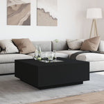 ZNTS Coffee Table with Infinity LED Black 100x100x40 cm 3284043