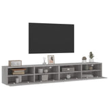 TV Wall Cabinets 2 pcs Grey Sonoma 100x30x30 cm Engineered Wood 836893