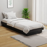 Bed Frame without Mattress Grey Solid Wood Small Single 819934
