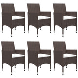 Garden Dining Set Brown and Cream White 3095864