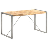 Dining Table 140x70x75 cm Solid Rough Mango Wood 321562