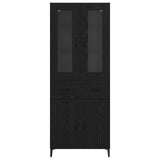 Highboard Black Oak 69.5 x 34 x 180 cm Engineered Wood 3416187