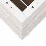Garden Planter White 60x60x72 cm Solid Wood Pine 3282615