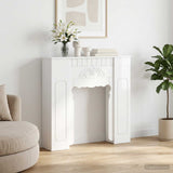 Fireplace Surround High Gloss White 93 x 20 x 89 cm 8006628