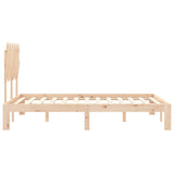 Bed Frame without Mattress Double Solid Wood Pine 3193701