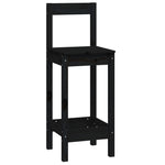 5 Piece Bar Set Black Solid Wood Pine 3124706