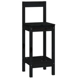 5 Piece Bar Set Black Solid Wood Pine 3124706