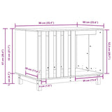 Dog House Wax Brown 90 x 60 x 67 cm Solid Pine Wood 869961
