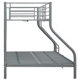 Bunk Bed Frame without Mattress Grey Metal 140x200 cm/90x200 cm 287904
