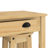 3 Piece Bar Set Solid Wood Pine 4005696