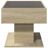 ZNTS Coffee Table with LED Sonoma Oak 70x50x45 cm Engineered Wood 847534