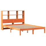 Bookcase Bed without Mattress Wax Brown 140x200 cm Solid Wood Pine 3321605
