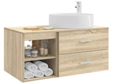 Bathroom Furniture Set 2 pcs Sonoma Oak Engineered Wood 3403930