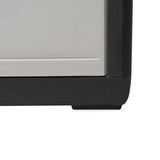 Garden Storage Cabinet with 4 Shelves Black and Grey 43701