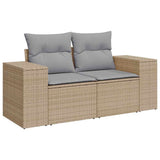 Garden Sofa Set with Cushion 8 pcs Beige and Light Grey 3363947