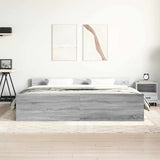 Bed Frame without Mattress Grey Sonoma 160x200 cm 3203766