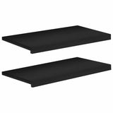 Window Sills 2 pcs Black 80x 40 x 2 cm Solid Beech Wood 42048360