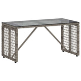 Outdoor Table Grey and Black 80 x 40 x 40 cm 42025183