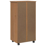 Rolling Cabinet with Drawers CORONA Honey Brown 42040537