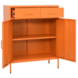 Storage Cabinet Orange Steel Medium Fully Extendable 336156
