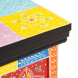 Storage Box Multicolour 60 x 40 x 40 cm Solid Mango wood 4017590