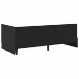 Corner Bed Frame with Headboard Black 100 x 200 cm Velvet 42016322