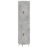 Highboard Concrete Grey 34.5x34x180 cm Engineered Wood 3200109