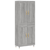 Highboard Grey Sonoma 69.5x34x180 cm Engineered Wood 3199671